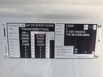 Scania S590 V8 4x2 / RETARDER / FULL AIR / 54DKM