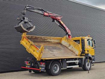 MAN TGM 18.250 4x4 BB / CRANE + 3 SIDE TIPPER