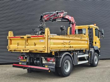 MAN TGM 18.250 4x4 BB / CRANE + 3 SIDE TIPPER